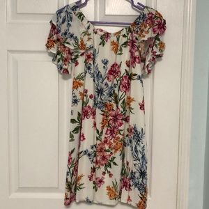 Boutique off the shoulder floral Dress